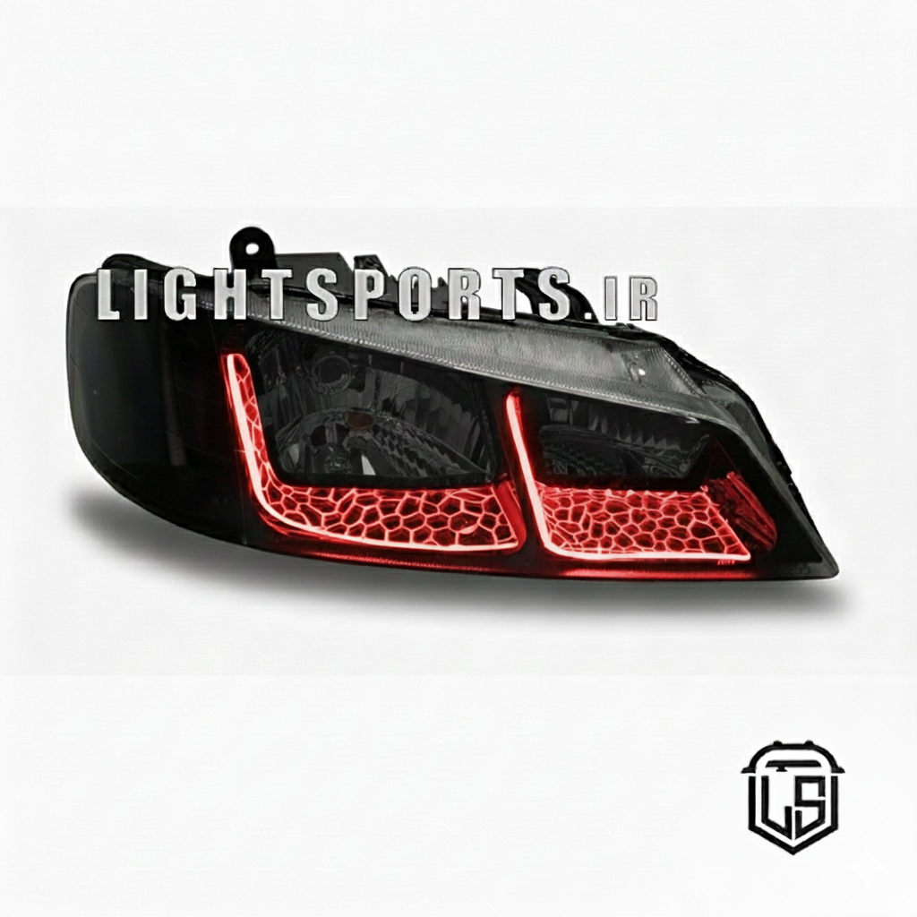 چراغ اسپرت جلوی پارس طرح گلس L قرمز
