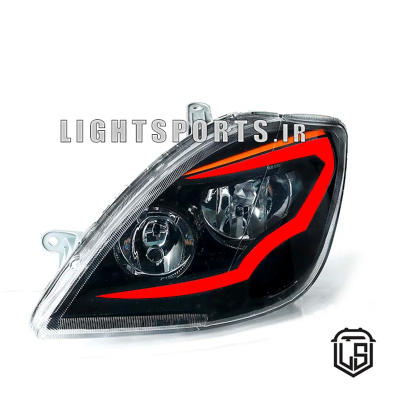 چراغ جلو اسپرت تیبا طرح نیو کادنزا قرمز