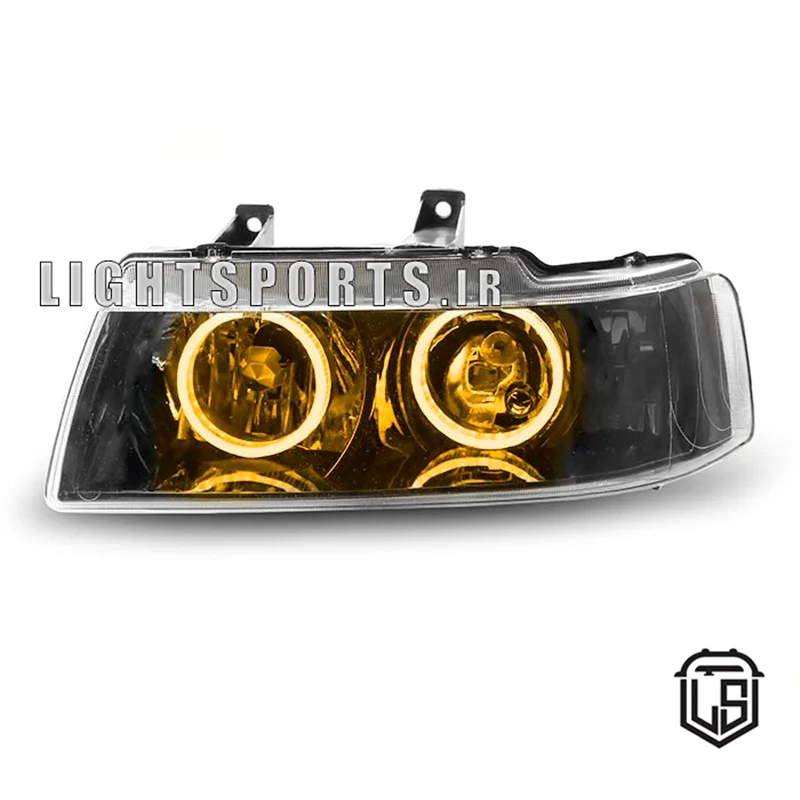 چراغ جلو اسپرت سمند طرح گلس زرد